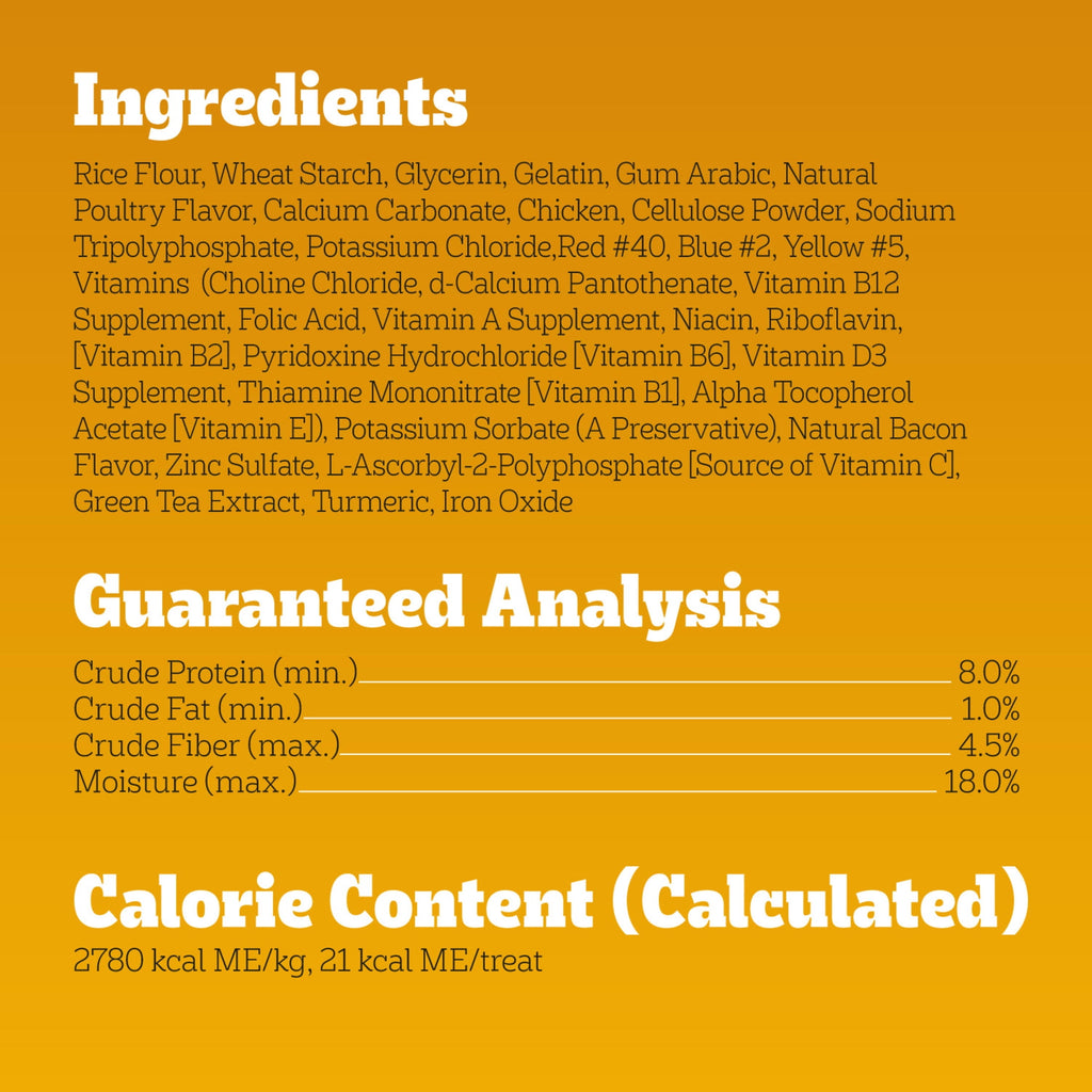Pedigree Dentastix Dental Chews for Dogs - Small and Toy Breed, Bacon & Chicken Flavors, 5 oz. Bag