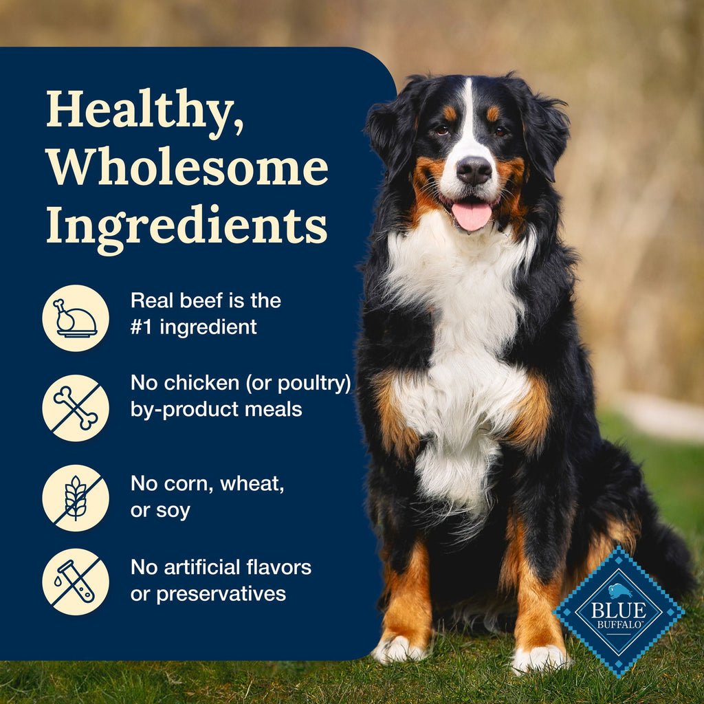 Blue Buffalo Delectables Natural Wet Dog Food Toppers - Hearty Beef, 3-oz Pouch