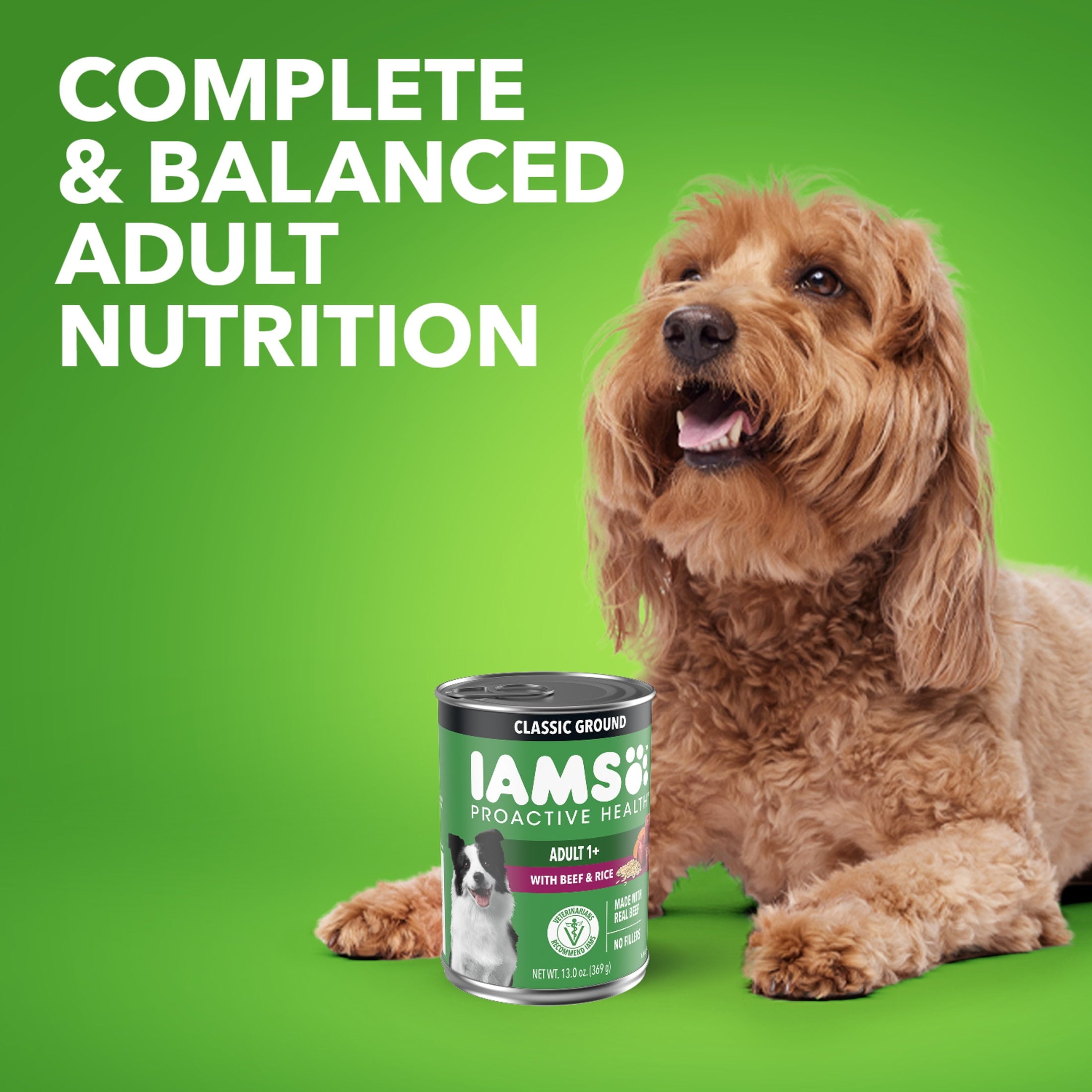 Iams Proactive Health Classic Ground Chicken With Beef And Whole Grain Rice - 13 Oz Can