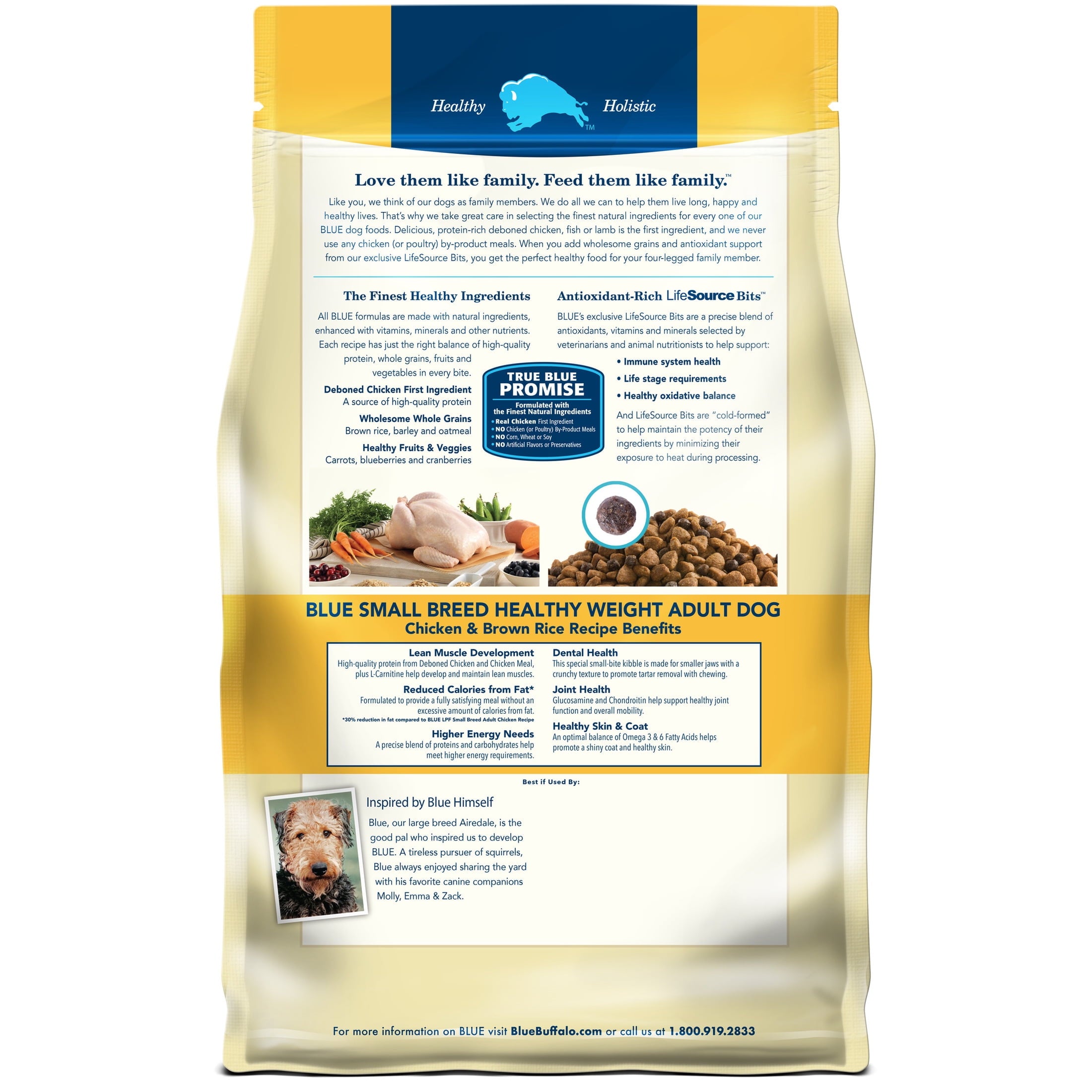 Blue Buffalo Life Protection Formula Adult Small Breed Healthy Weight Dry Dog Food 15 lbs.