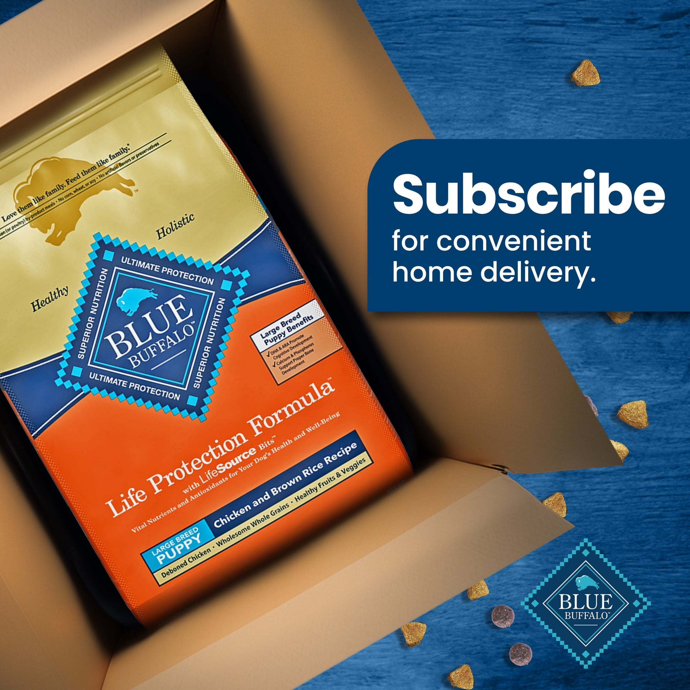 Blue Buffalo Life Protection Formula Large Breed Dry Puppy Food - Chicken & Rice, 15 lbs.