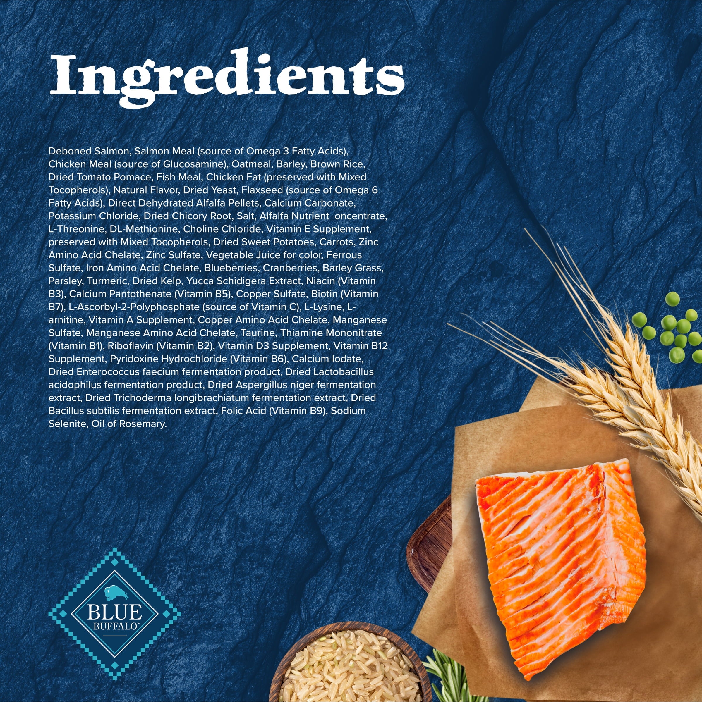 Blue Buffalo Wilderness Natural High-Protein Adult Dog Dry Food - Salmon Recipe, 13-lb.