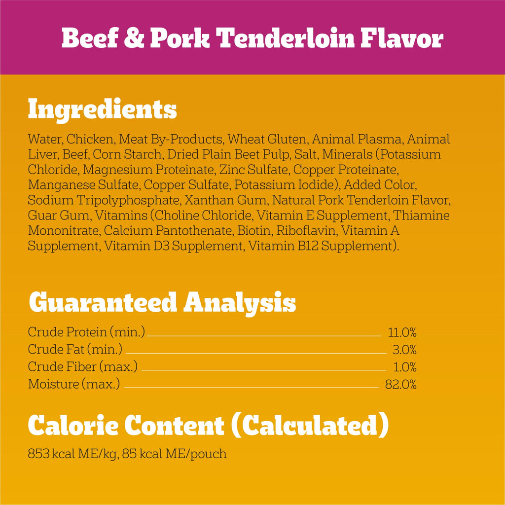 Pedigree High Protein Dog Food Wet Variety Pack Pouches - 3.5 oz. Pouches, 18 Count