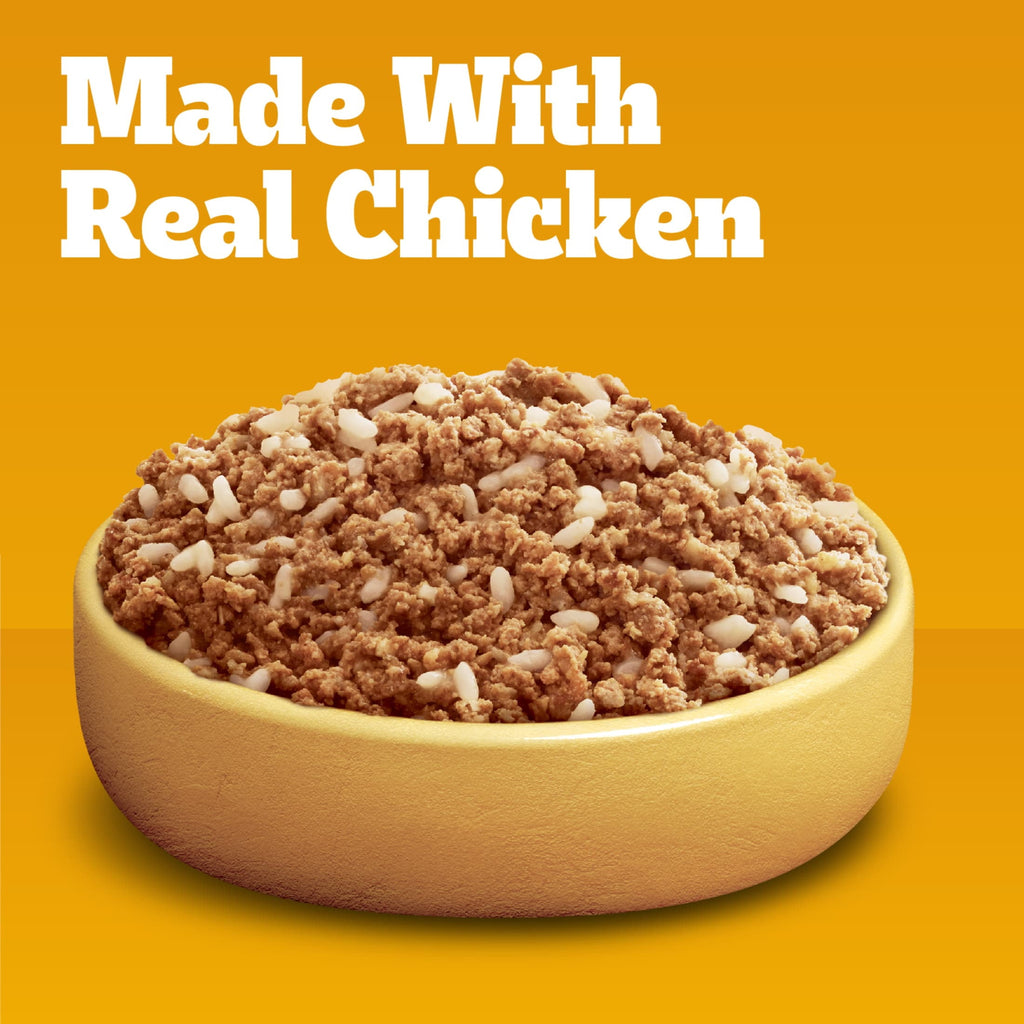 Pedigree Chopped Ground Dinner Chicken & Rice Soft Wet Dog Food - 13.2 oz Cans - 3-Pack