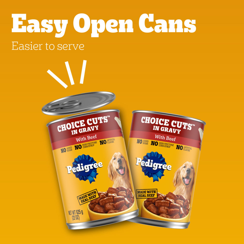 Pedigree Choice Cuts In Gravy With Beef Adult Canned Soft Wet Dog Food - 22 Oz. Can