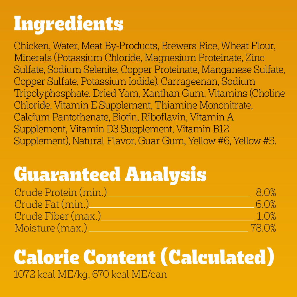 Pedigree Chopped Ground Dinner Wet Dog Food With Chicken - Canned Dog Food, 22 oz. Can - 12-Pack