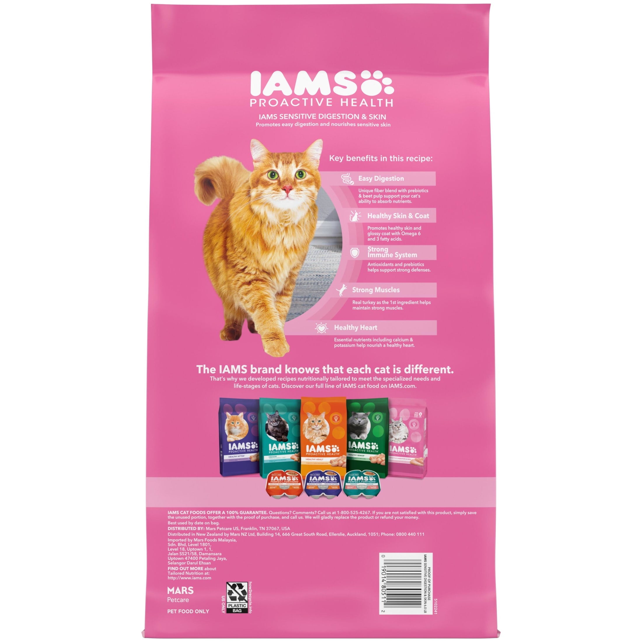 Iams Proactive Health Turkey Dry Cat Food - 6 Lb Bag