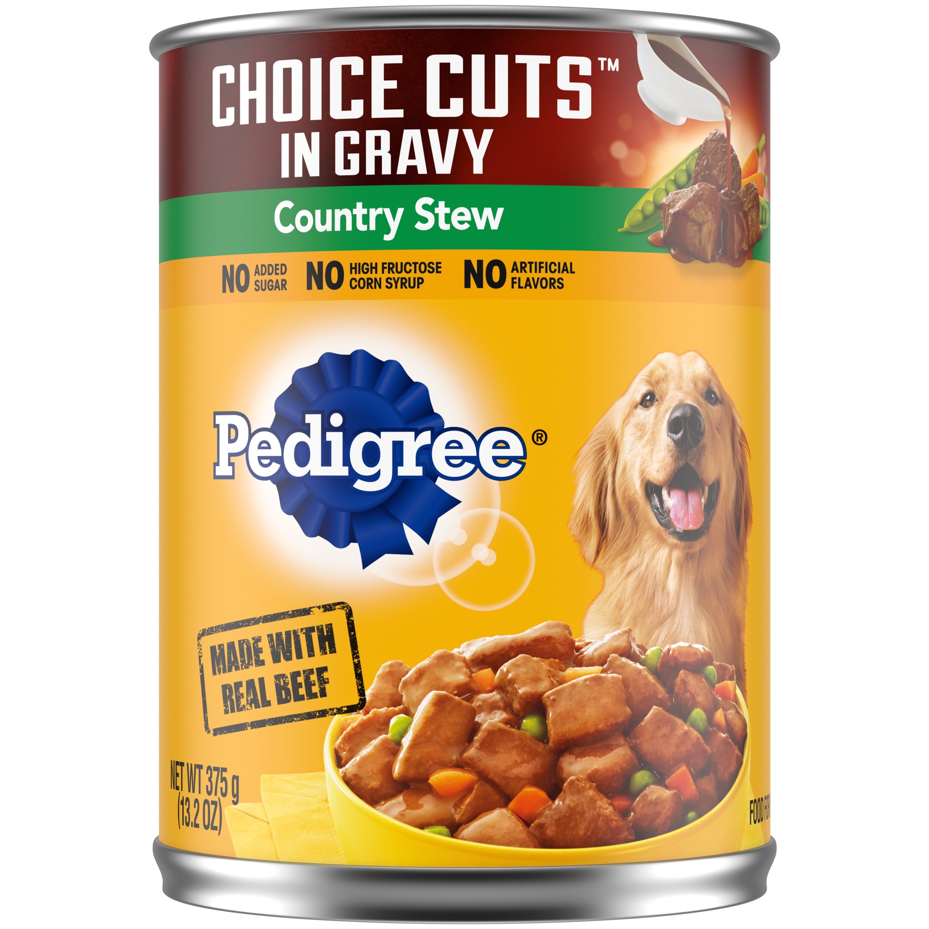 Pedigree Choice Cuts In Gravy Adult Soft Wet Dog Food Country Stew Flavor - 13.2 Oz Cans, 12 Count - 6-Pack