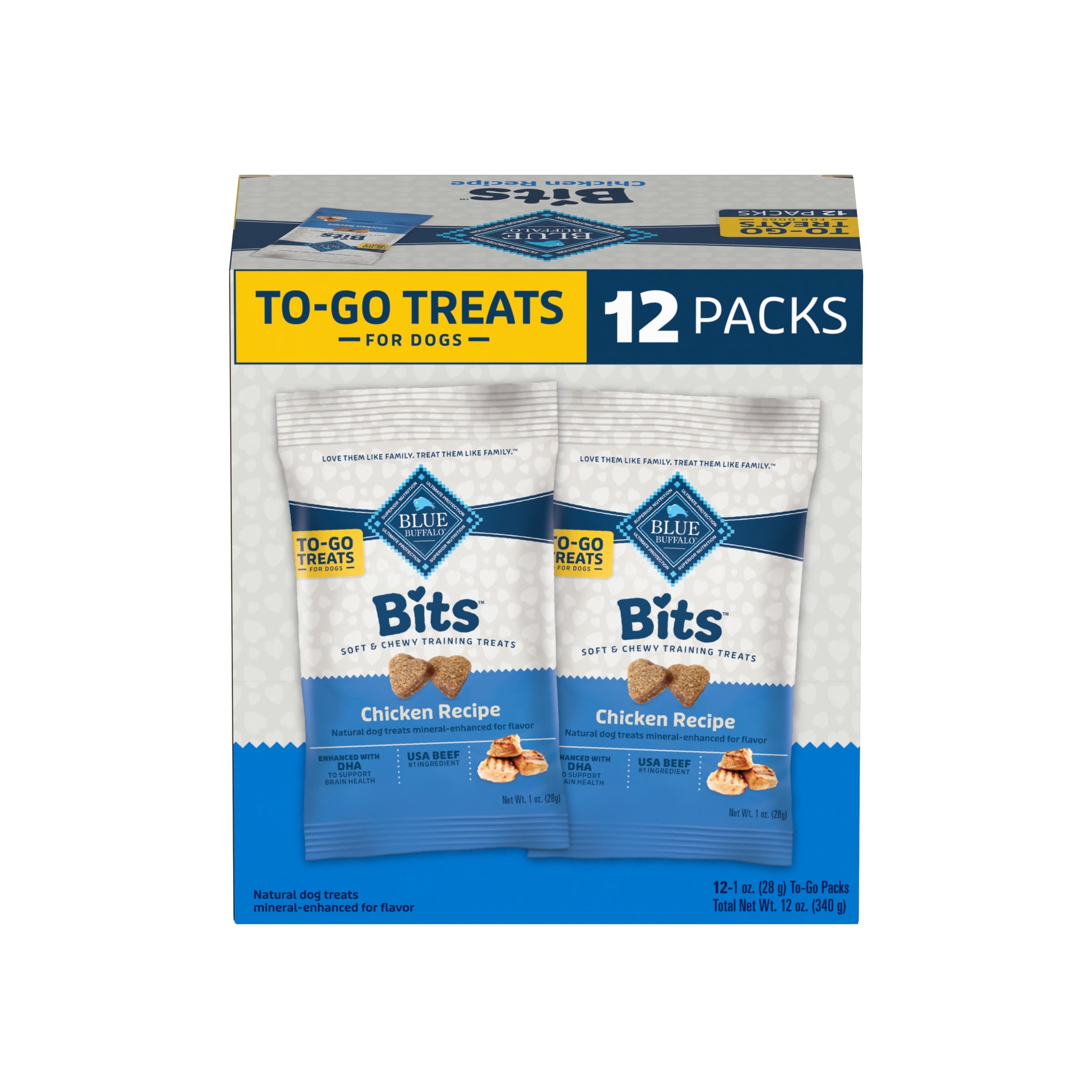 Blue Buffalo BLUE Bits Natural SoftMoist Training Dog Treats TOGO Chicken Recipe Bags