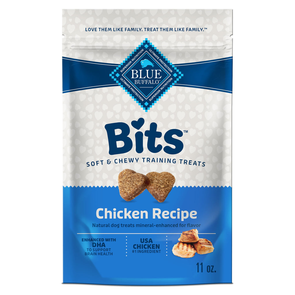 Blue Buffalo Bits Soft Dog Treats for Training - Enhanced with DHA, 11-oz. Bag