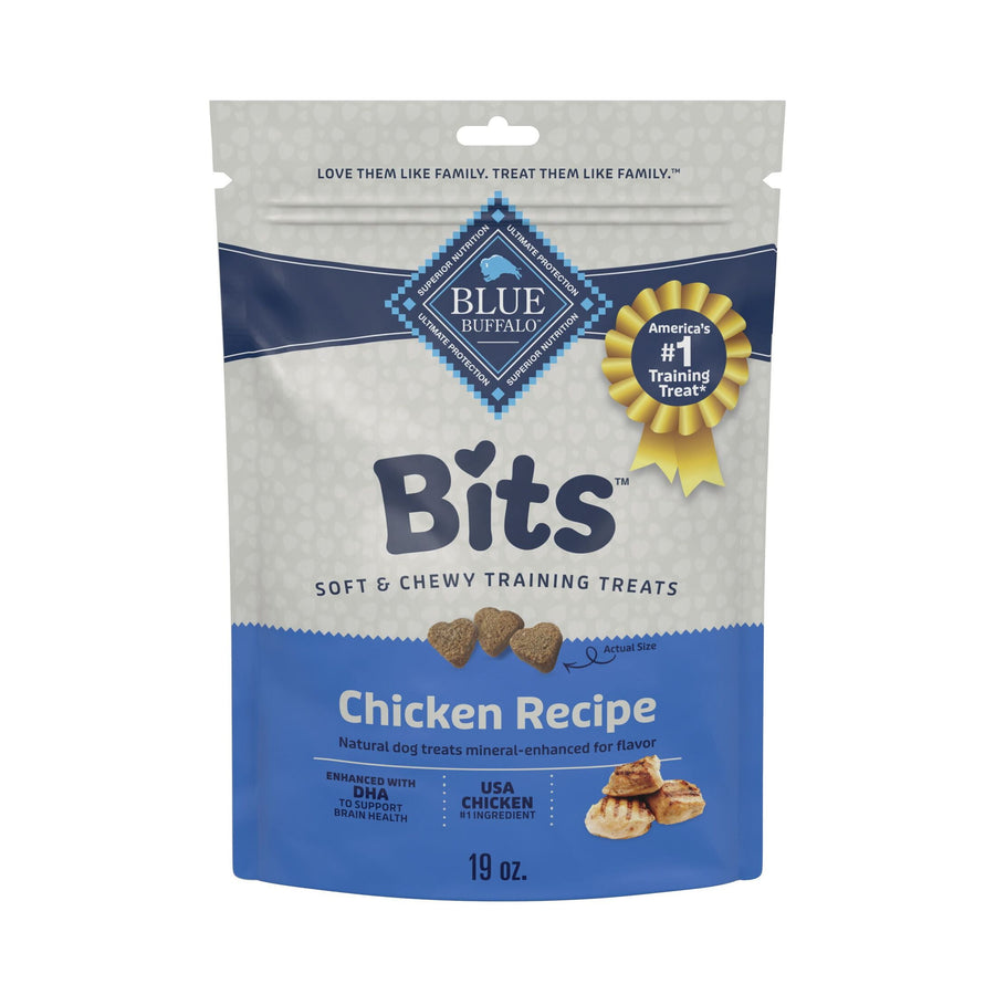 Blue Buffalo Bits Soft Dog Treats for Training - Enhanced with DHA, 19-oz. Bag