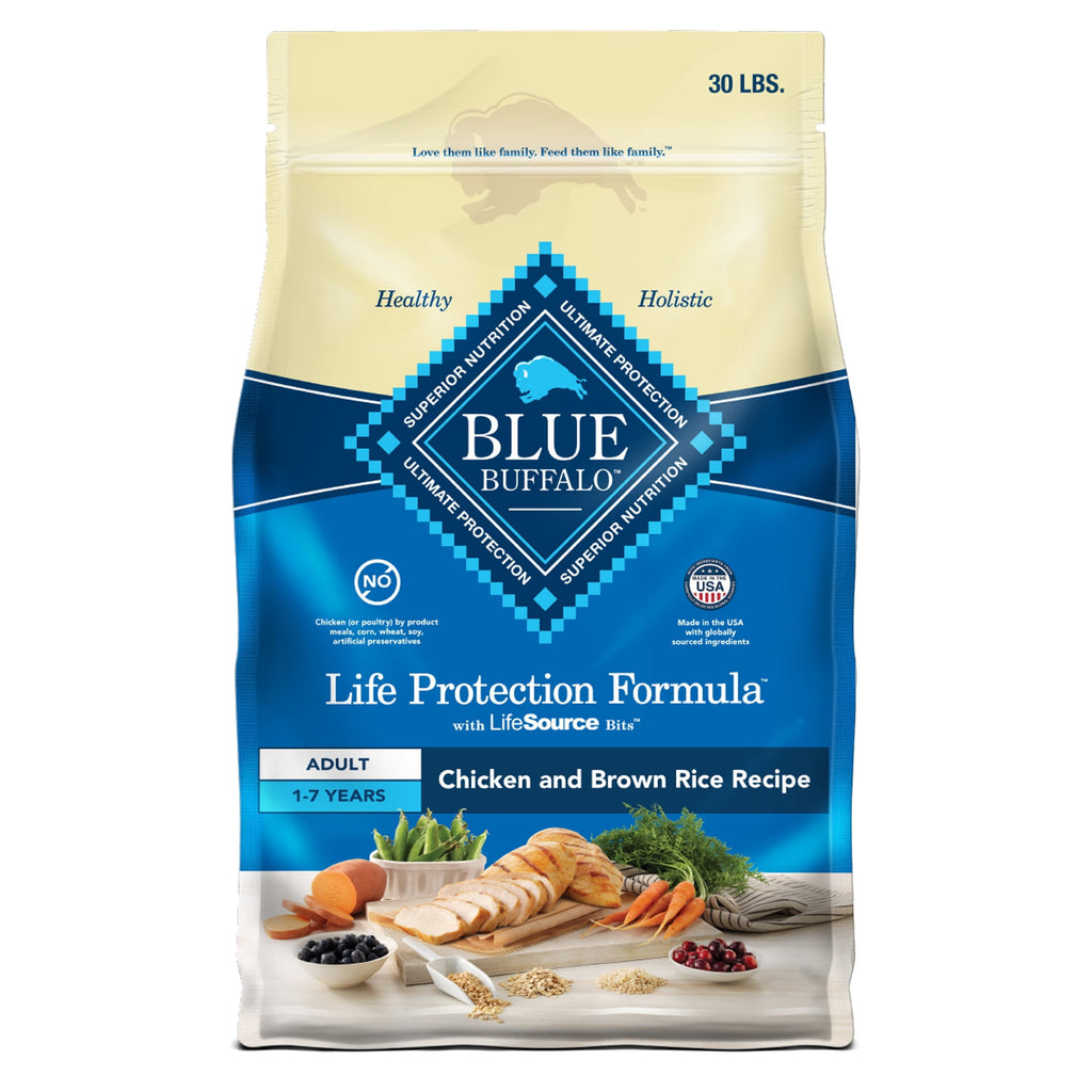 Blue Buffalo Life Protection Formula Adult Dry Dog Food - Chicken & Brown Rice, 30 lbs.