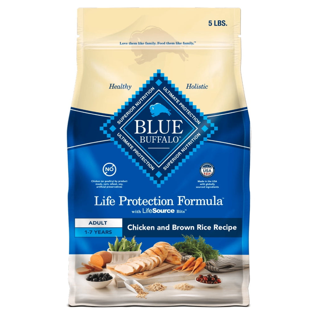 Blue Buffalo Life Protection Formula Adult Dry Dog Food - Chicken & Brown Rice, 5 lbs.