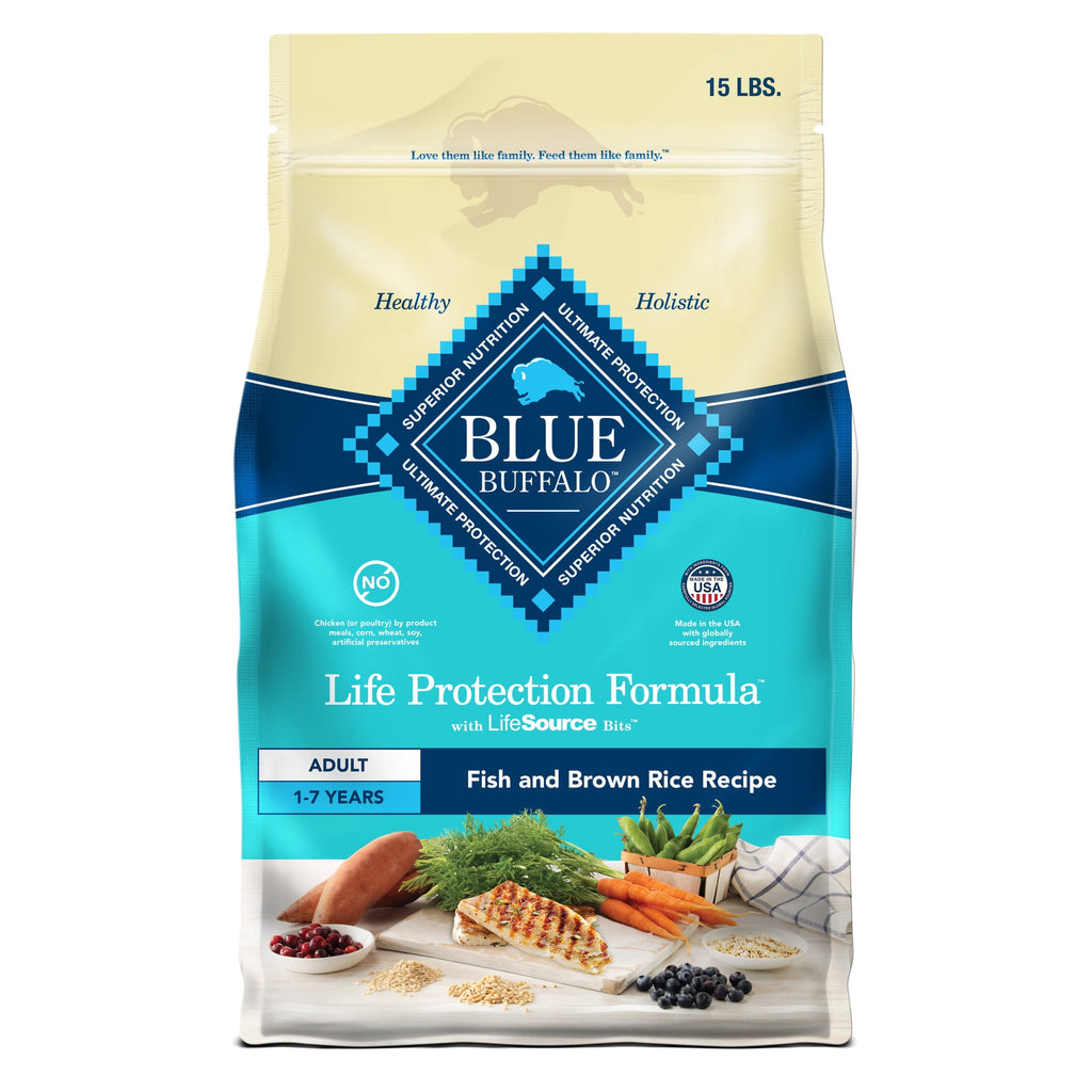 Blue Buffalo Life Protection Formula Natural Dry Dog Food - Fish & Brown Rice, 15-lb. Bag