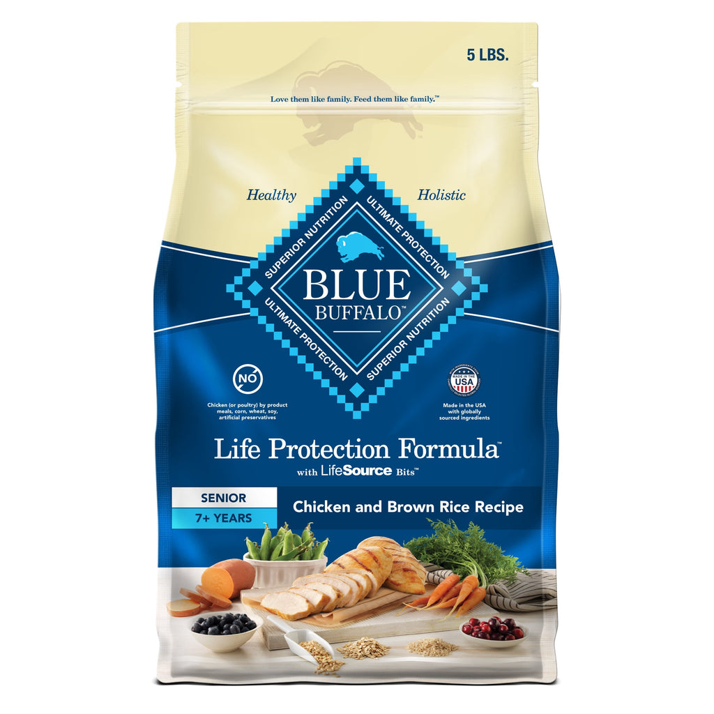 Blue Buffalo Life Protection Formula Senior Dry Dog Food - Chicken & Brown Rice, 5lbs.