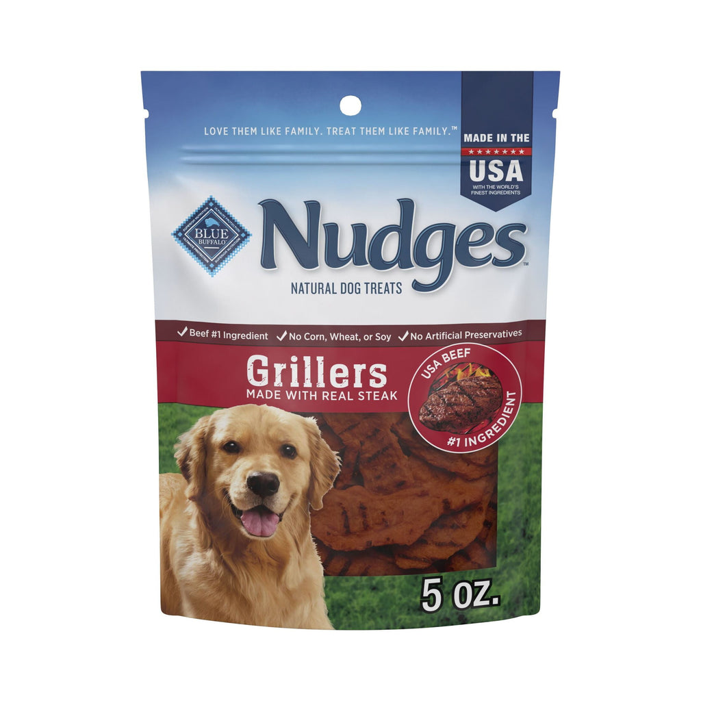 Blue Buffalo Nudges Grillers Natural Dog Treats Made with Real Steak - 5-oz. Bag