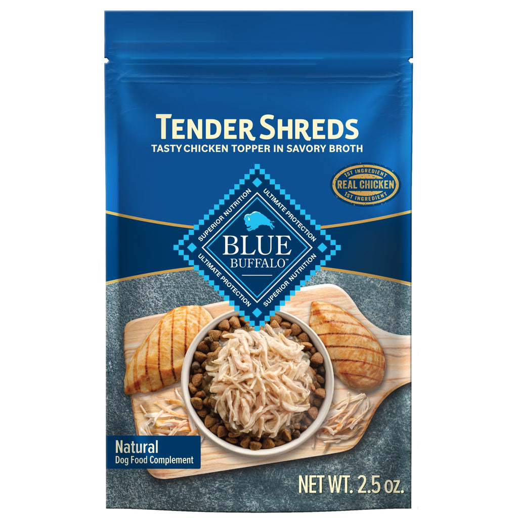 Blue Buffalo Tender Shreds Chicken Toppers - Dog Food, Chicken, 2.5oz. Pouch