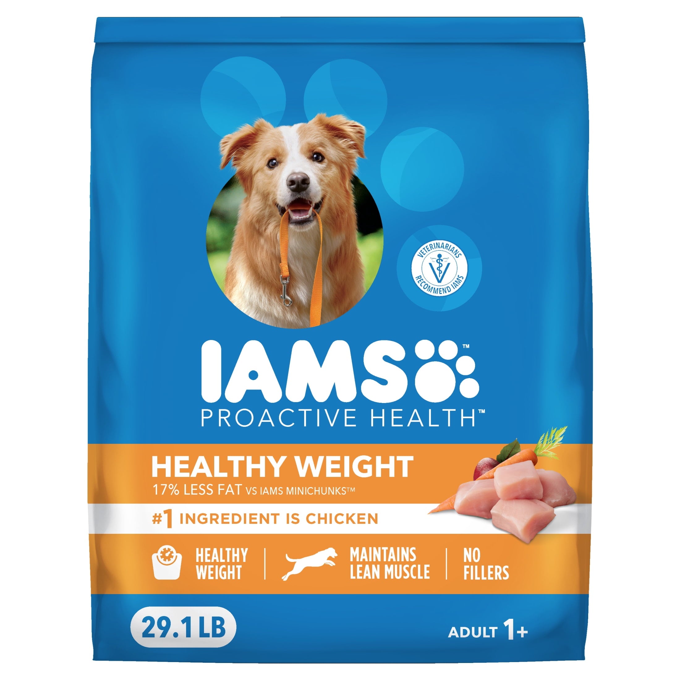 IAMS Proactive Health Adult Dry Dog Food Weight Control Premium Dry Nutrition 29.1 lb. Bag