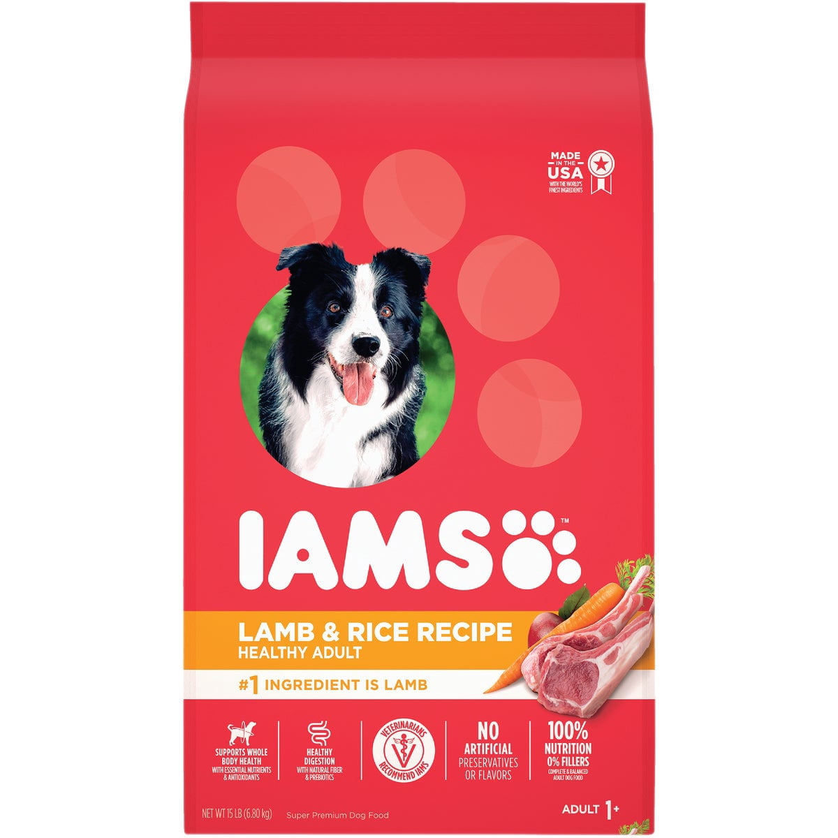 Iams Proactive Health Adult Lamb Meal And Rice - 15.5-Pound Bags — Residential Use, Standard Application