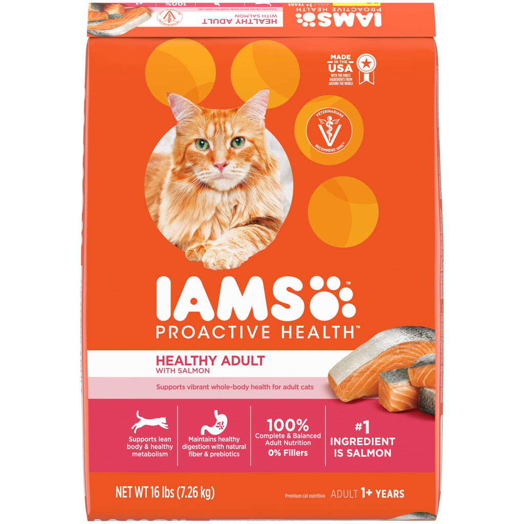 Iams Proactive Health Salmon Dry Cat Food - 16 Lb Bag