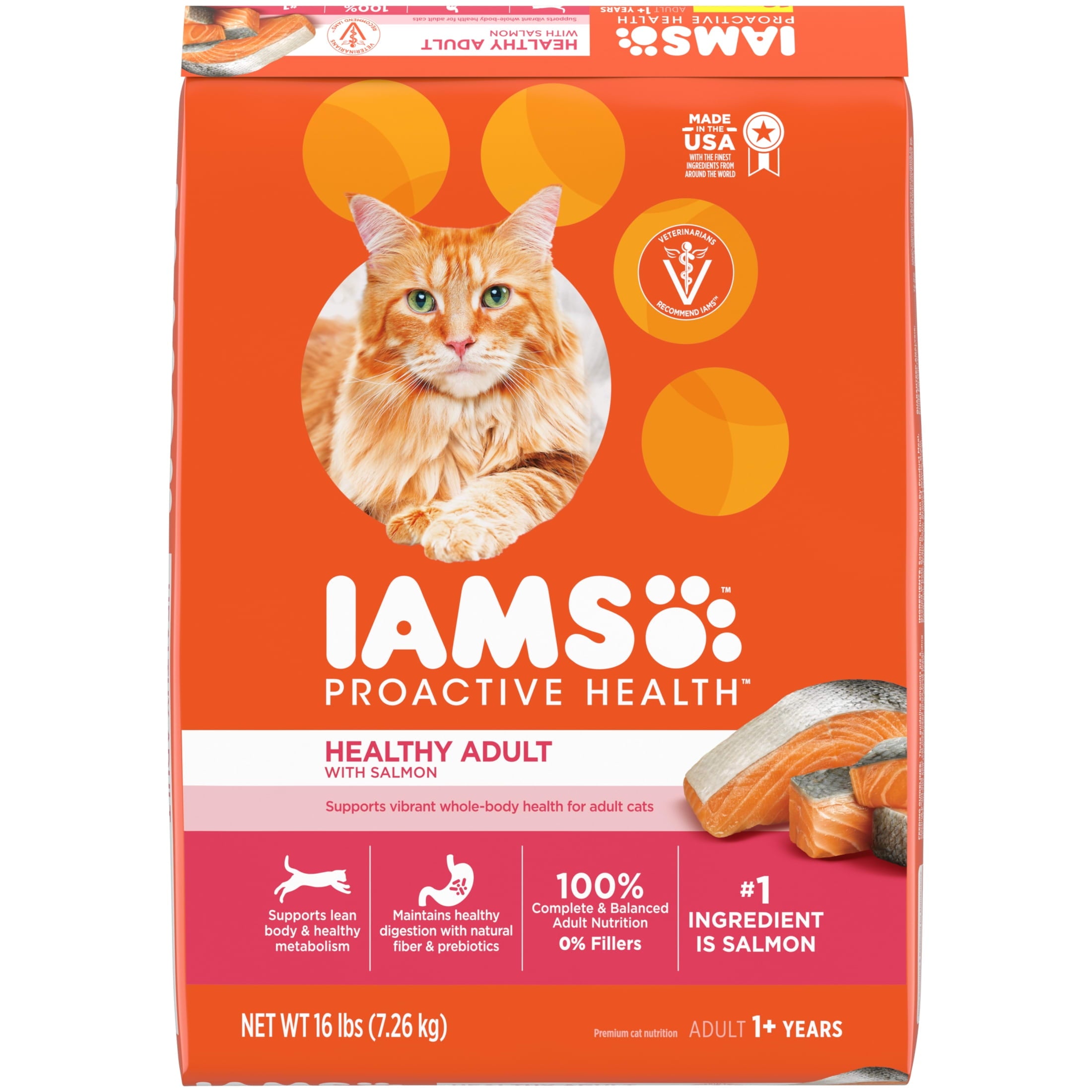 Iams Proactive Health Salmon Dry Cat Food - 16 Lb Bag