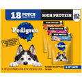 Pedigree High Protein Dog Food Wet Variety Pack Pouches - 3.5 oz. Pouches, 18 Count