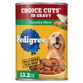 Pedigree Choice Cuts In Gravy Adult Soft Wet Dog Food Country Stew Flavor - 13.2 Oz Cans, 12 Count