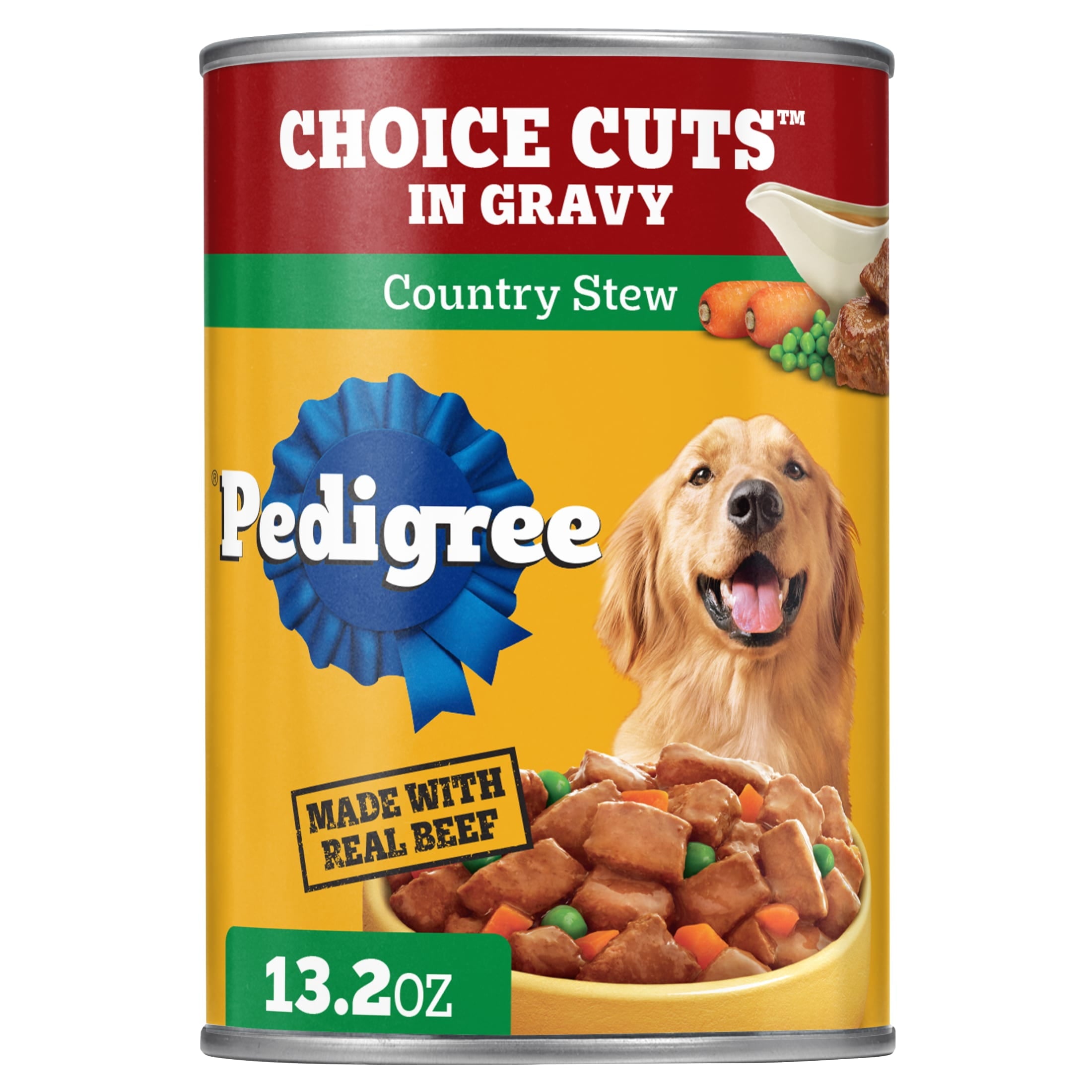 Pedigree Choice Cuts In Gravy Adult Soft Wet Dog Food Country Stew Flavor - 13.2 Oz Cans, 12 Count