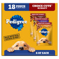 Pedigree Choice Cuts In Gravy Dog Food Variety Pack - 3.5 Oz Pouches, 18 Count