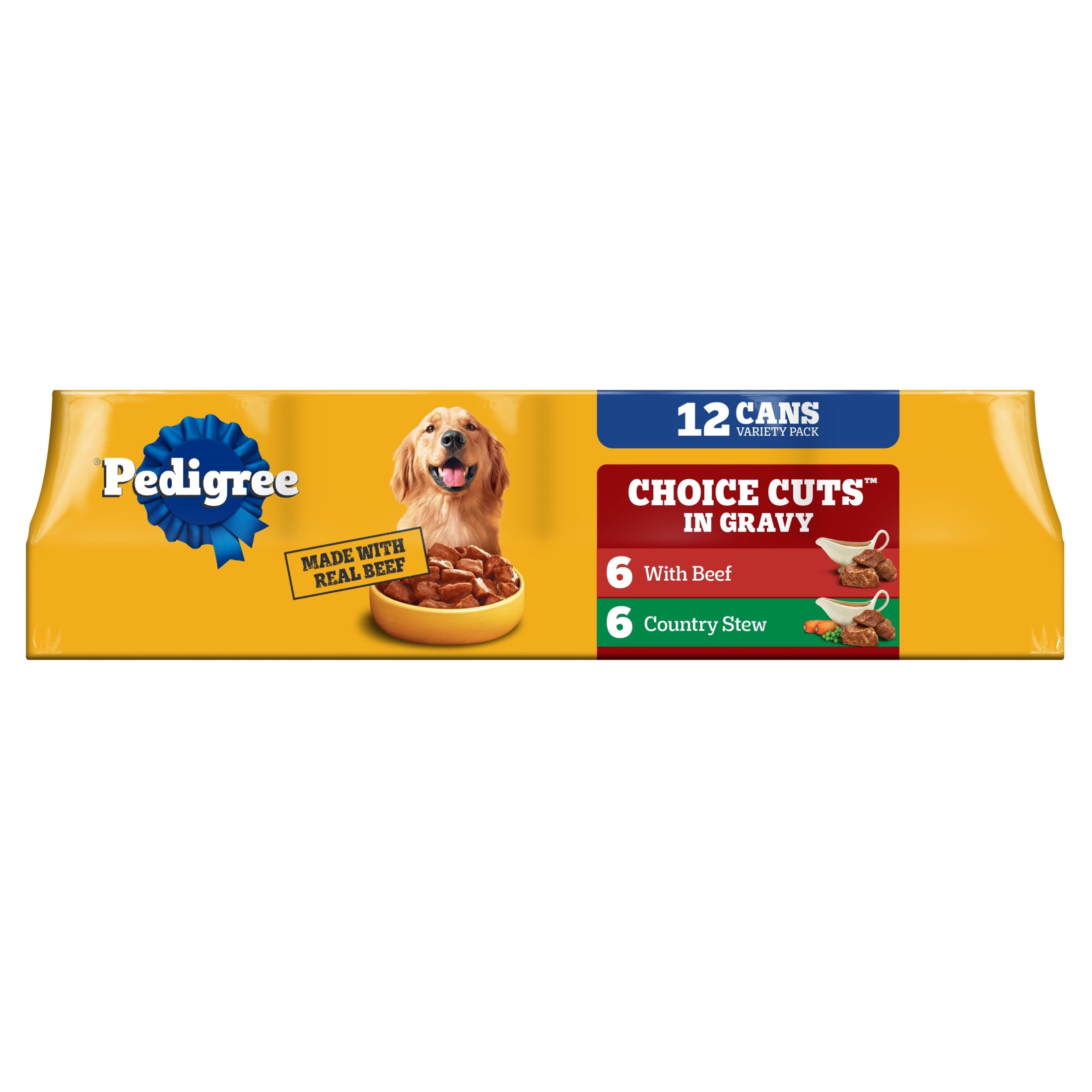 Pedigree Choice Cuts In Gravy Adult Soft Wet Dog Food With Beef Multipack - 13.2 Oz Cans 12 Pack
