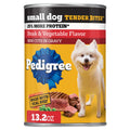 Pedigree Small Dog Tender Bites In Gravy Wet Dog Food - Steak & Vegetable Flavor, (12) 13.2 oz Cans