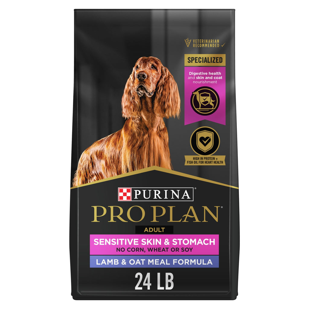 Purina Pro Plan Sensitive Skin and Sensitive Stomach Dog Food Lamb and Oatmeal Formula - 24 lb Bag