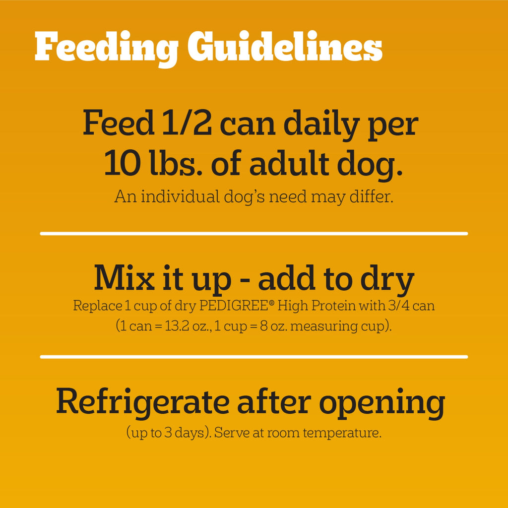 Pedigree High Protein Chopped Chicken & Duck Flavor Adult Soft Wet Dog Food - 13.2 oz Can - 3-Pack