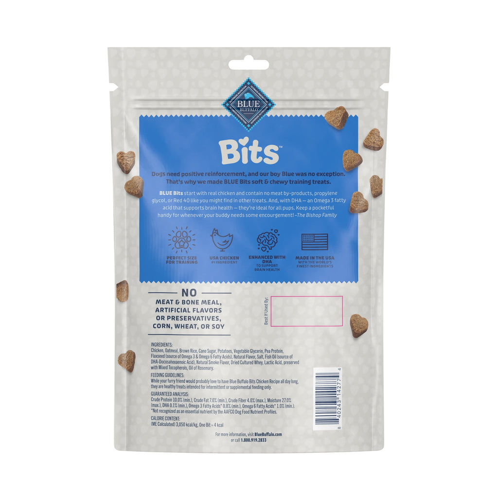 Blue Buffalo Bits Soft Dog Treats for Training - Enhanced with DHA, 19-oz. Bag