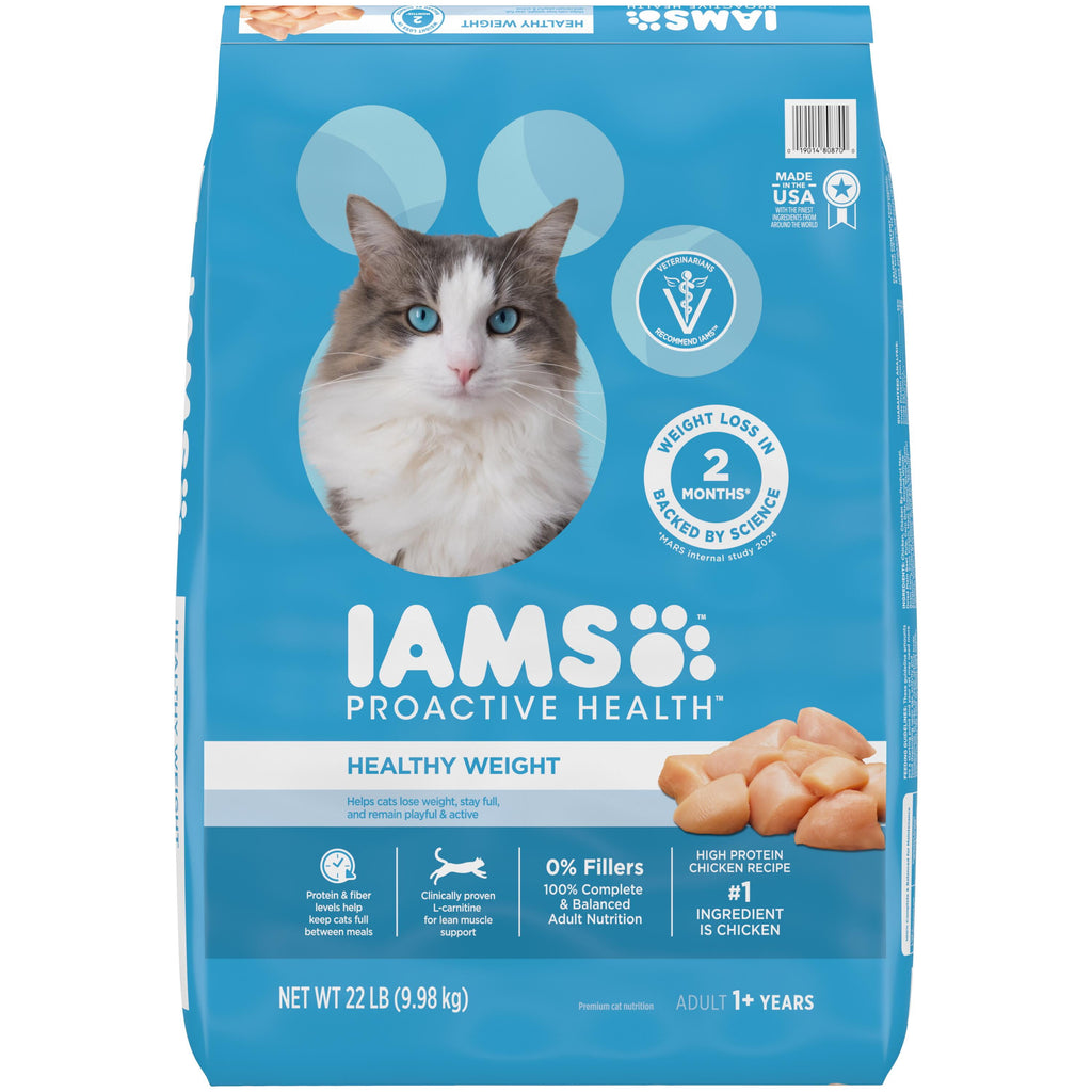 IAMS Proactive Health Adult 1+ Years Healthy Weight Premium Cat Nutrition 22LB