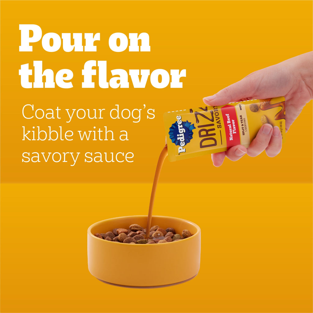 Pedigree Drizzlers Savory Sauce Multipack Wet Dog - 2.1 oz Twin Pouches, 32-Pack