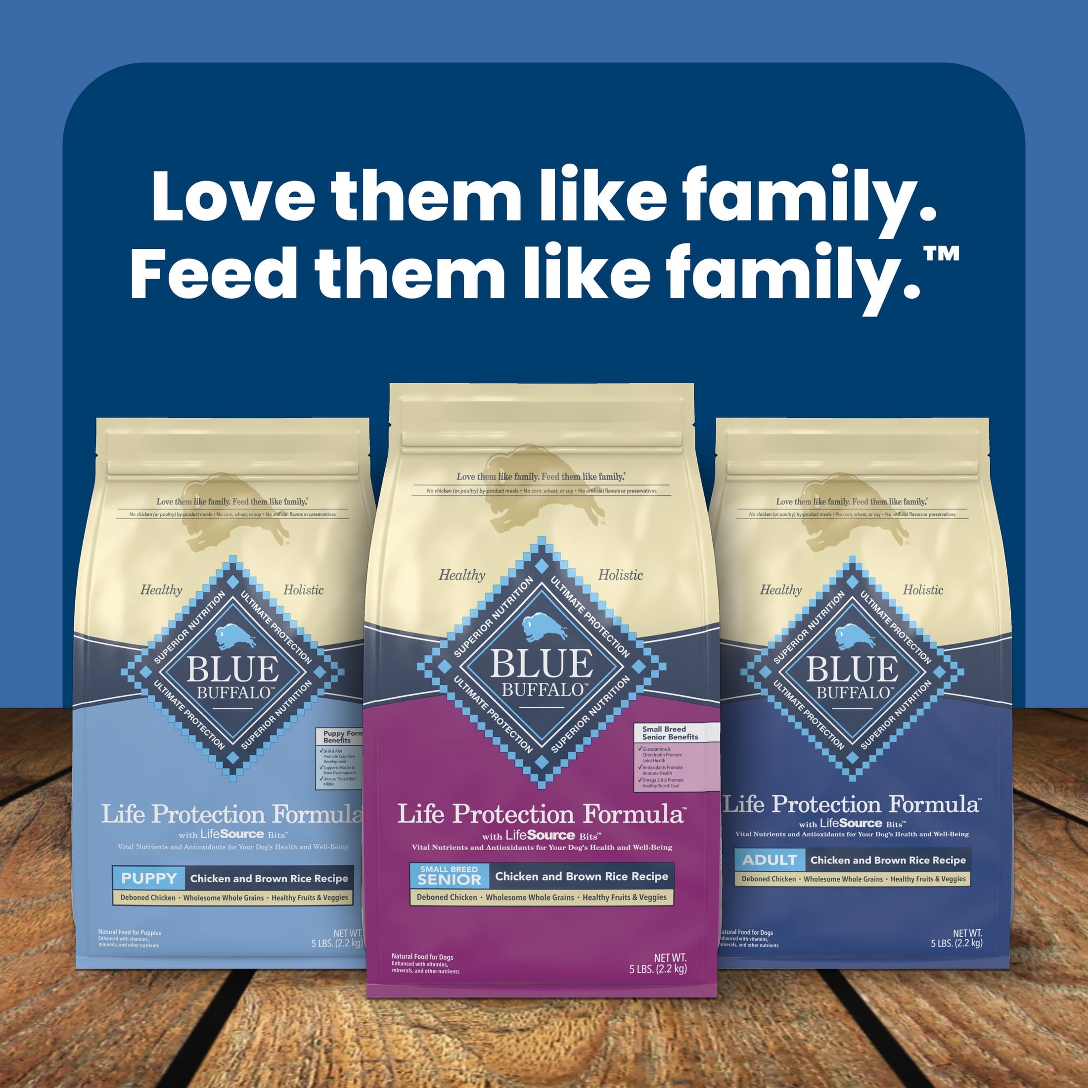 Blue Buffalo Life Protection Formula Small Breed Senior Dry Dog Food - Chicken & Rice, 5lb. Bag