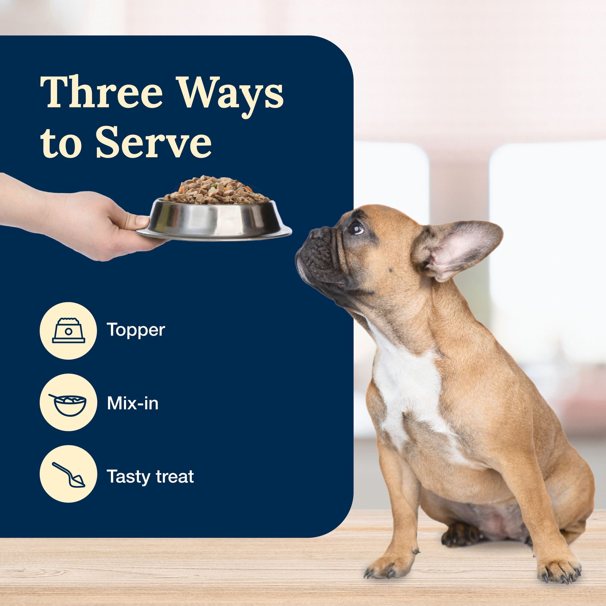 Blue Buffalo Delectables Natural Wet Dog Food Toppers - Hearty Beef, 3-oz Pouch