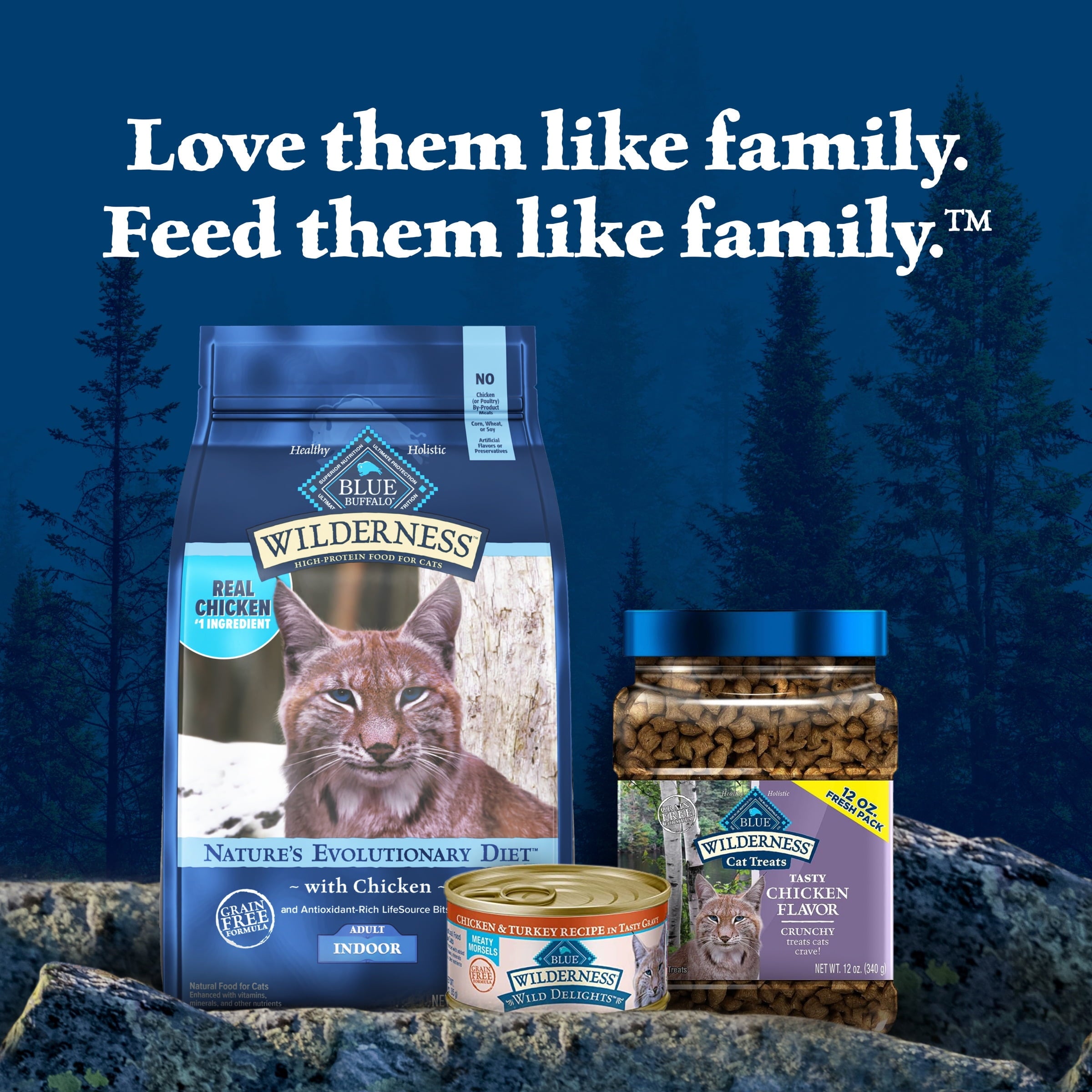 Blue Buffalo Wilderness Natural High-Protein - Grain-Free Dry Cat Food, Chicken, 9.5-lb. Bag