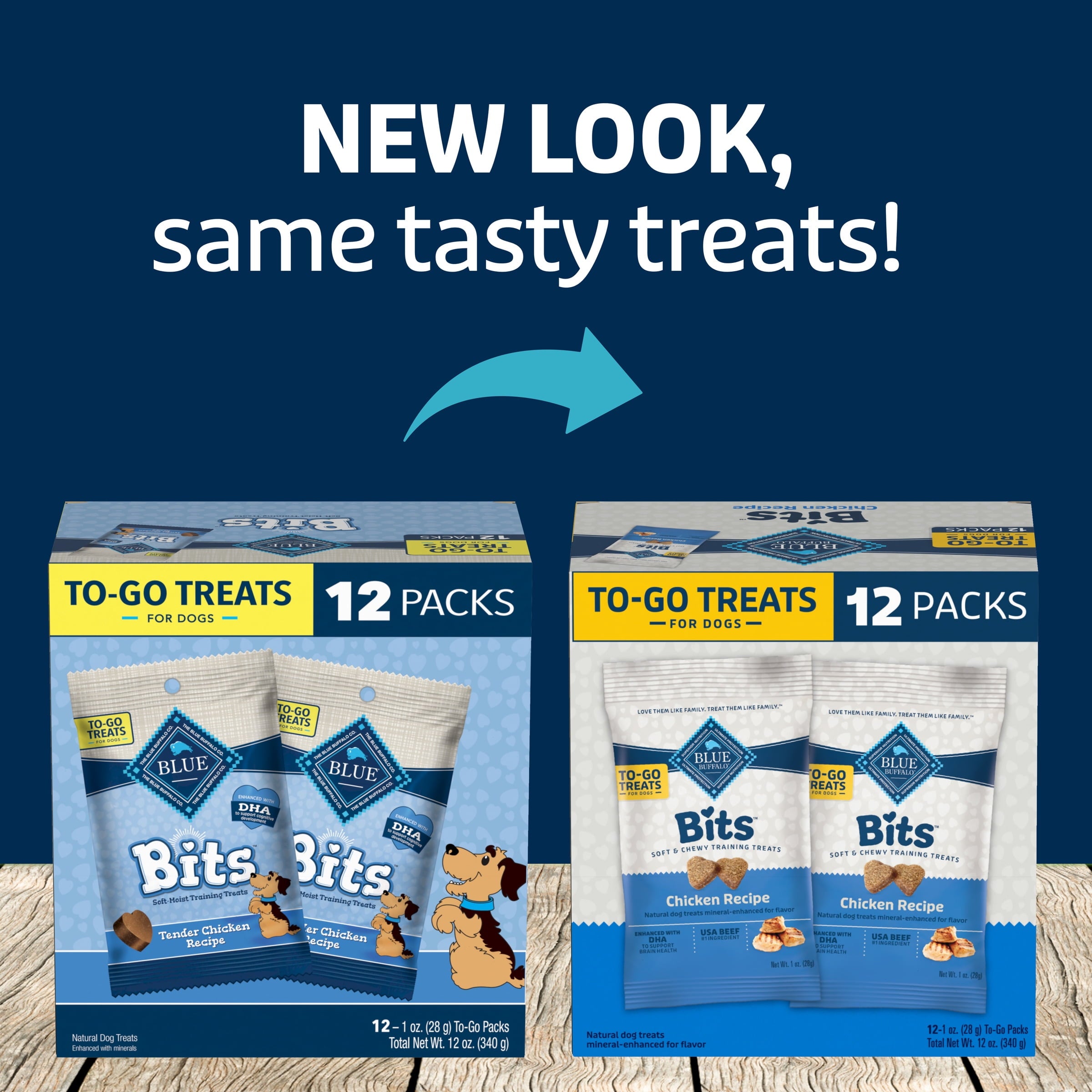 Blue Buffalo BLUE Bits Natural SoftMoist Training Dog Treats TOGO Chicken Recipe Bags