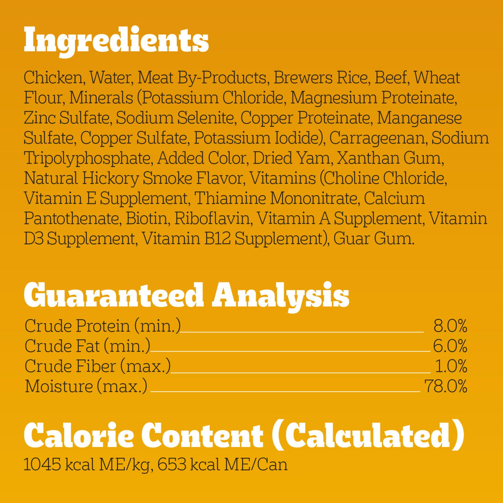 Pedigree Chopped Ground Dinner Soft Wet Dog Food With Beef - Canned Dog Food, 22 oz. Cans, 12 Count - 6-Pack