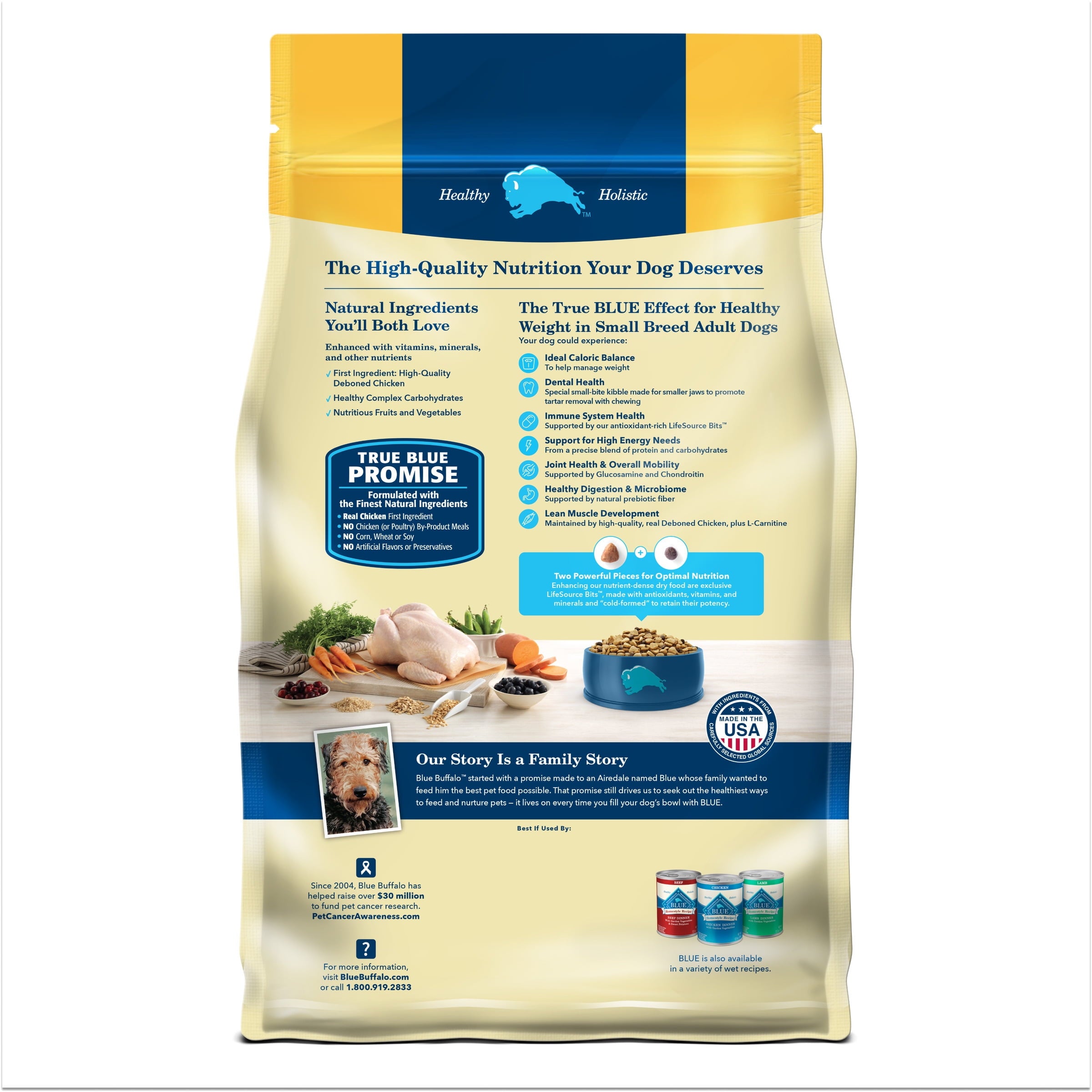Blue Buffalo Life Protection Formula Adult Small Breed Healthy Weight Dry Dog Food - Chicken, 5 lbs.
