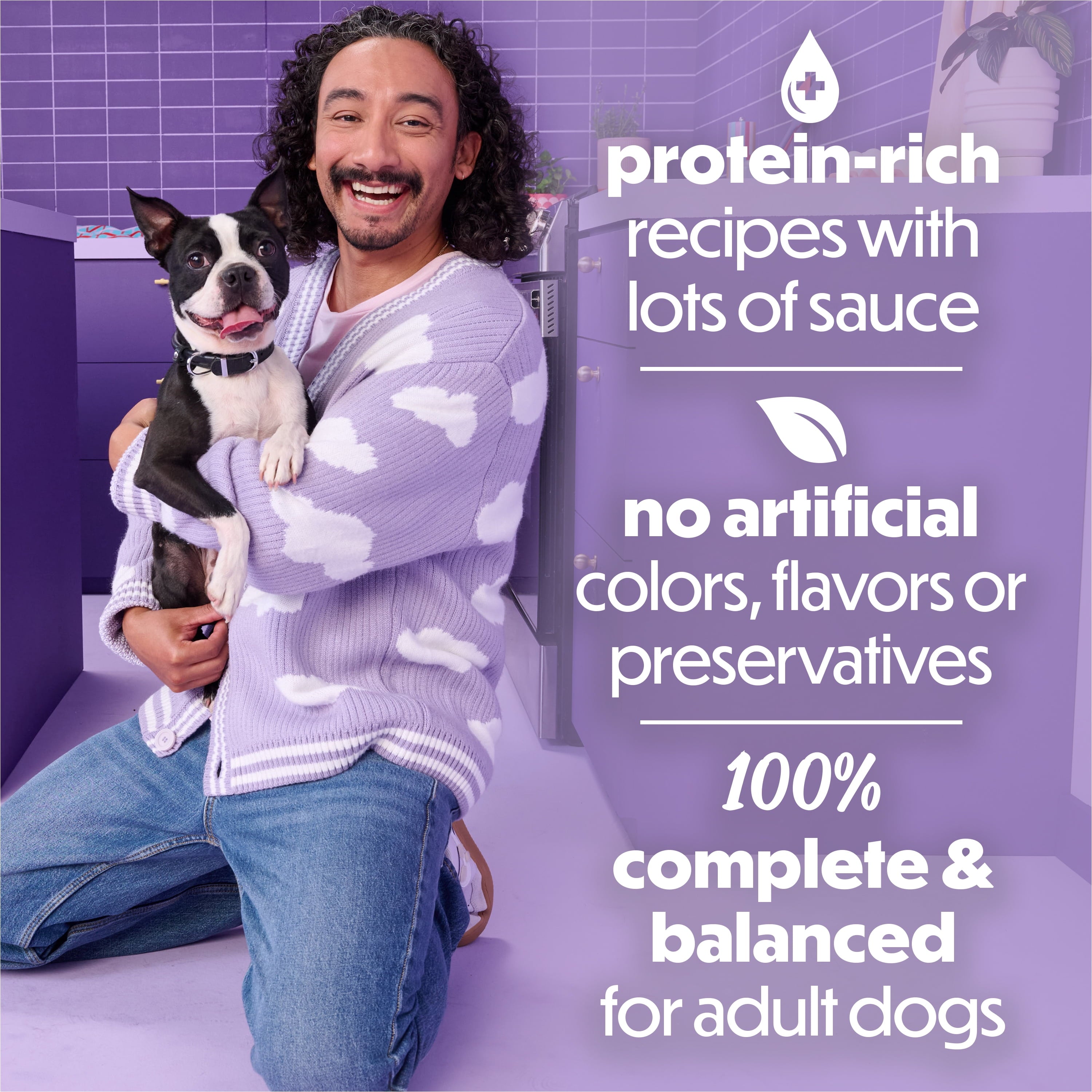 Purina Beneful Kitchen Creations With Beef - Chicken, or Lamb Wet Dog Food Variety Pack, 3 oz Cans (30 Pack)