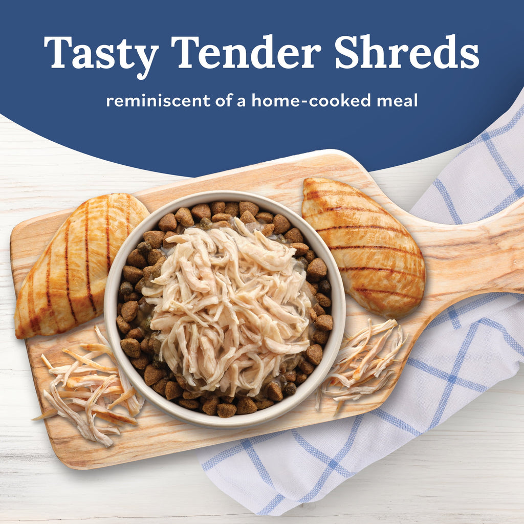 Blue Buffalo Tender Shreds Chicken Toppers - Dog Food, Chicken, 2.5oz. Pouch