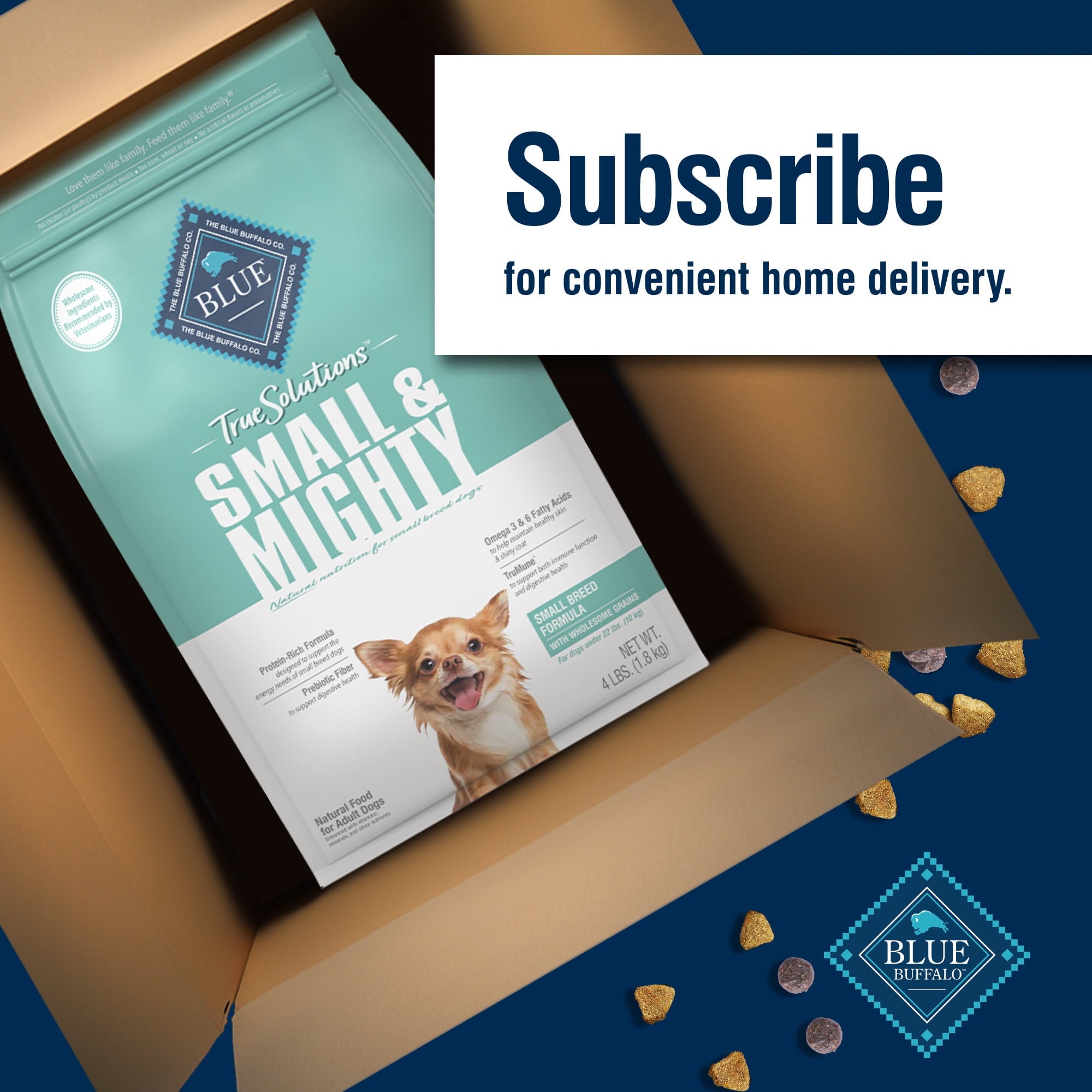 Blue Buffalo True Solutions Small & Mighty Small Breed Dry Dog Food - Chicken, 4-lb. Bag