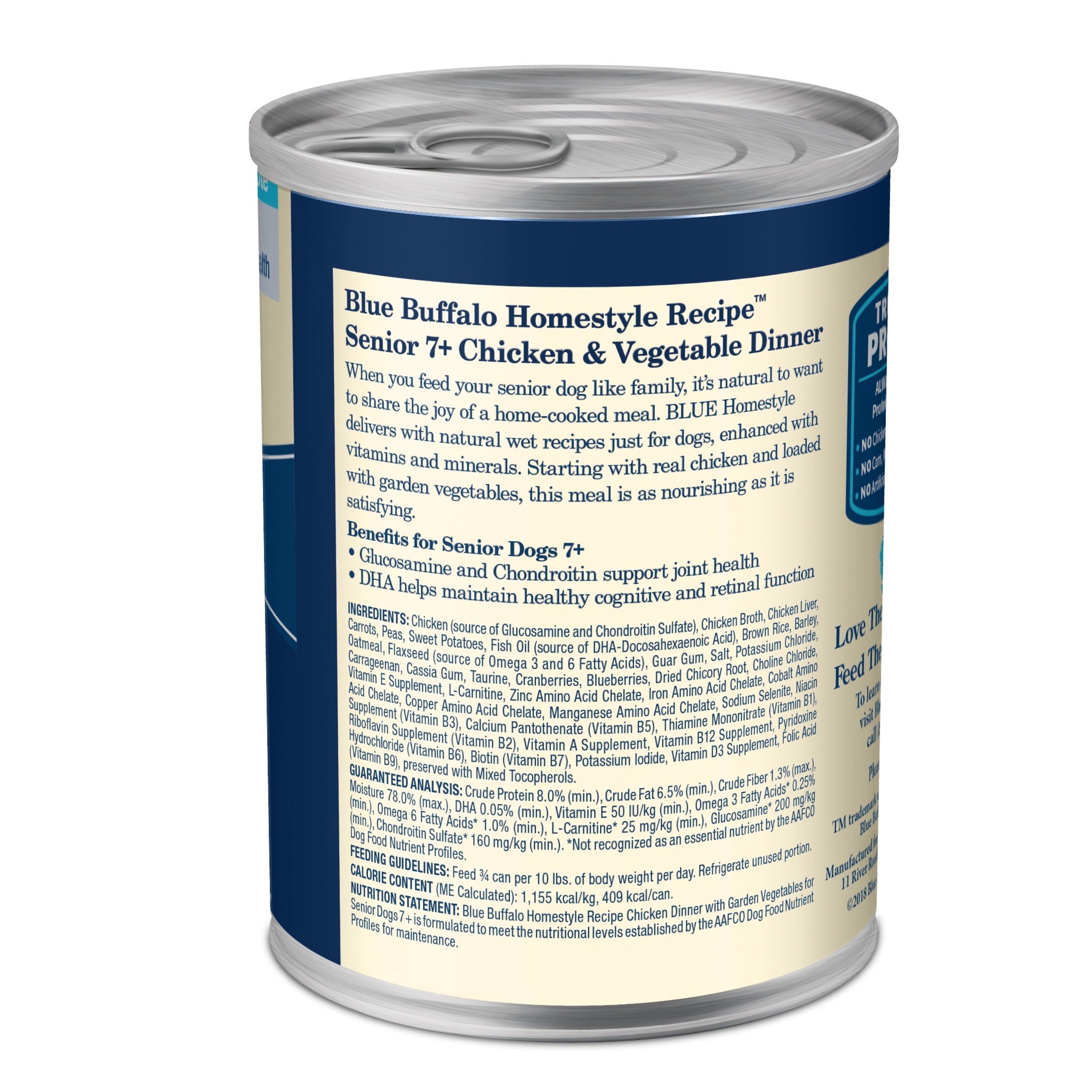 Blue Buffalo Homestyle Recipe Senior Wet Dog Food - Chicken Dinner, 12.5-oz. Can