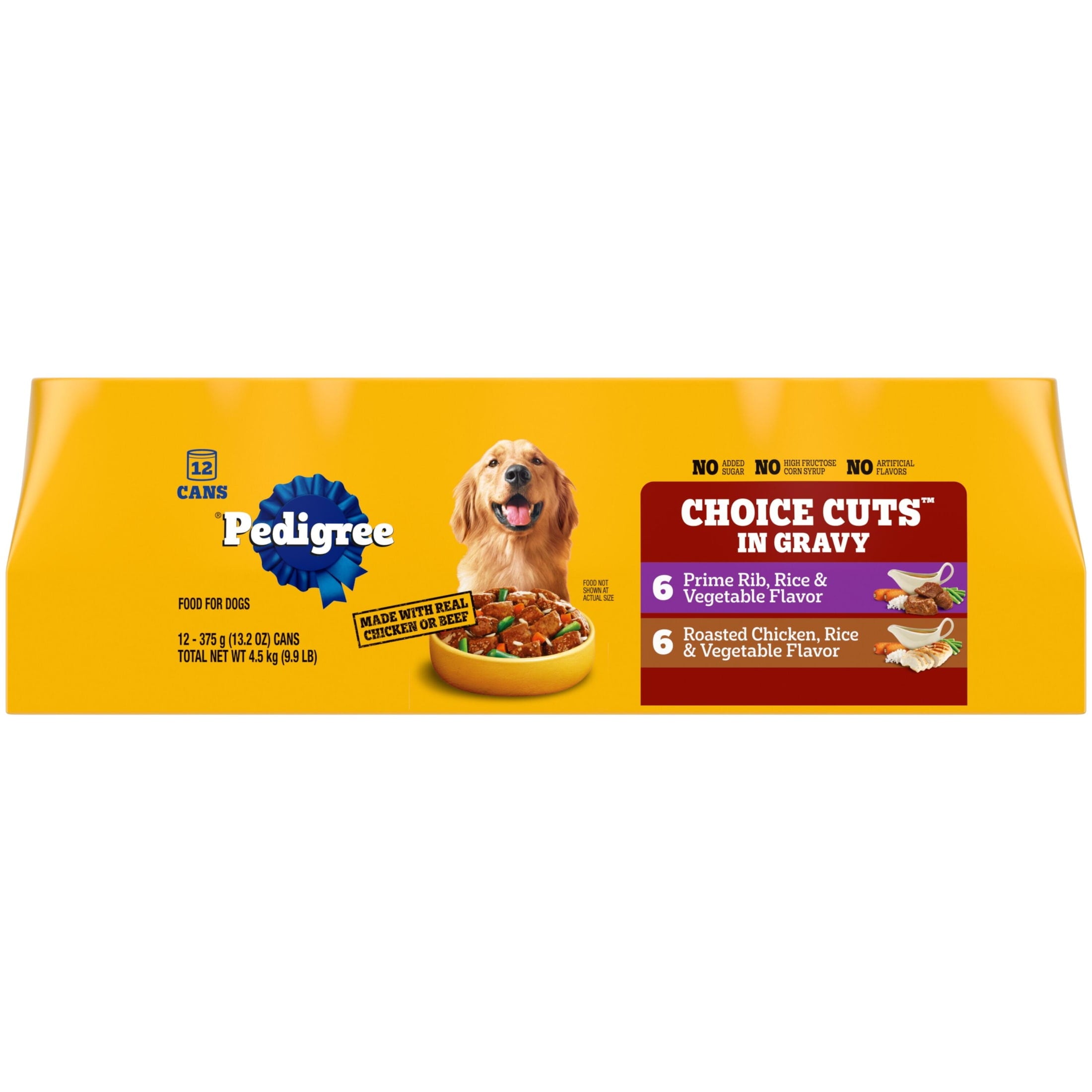 Pedigree Choice Cuts In Gravy Adult Soft Wet Dog Food Prime Rib Multipack - 13.2 Oz Cans 12 Pack - 4-Pack