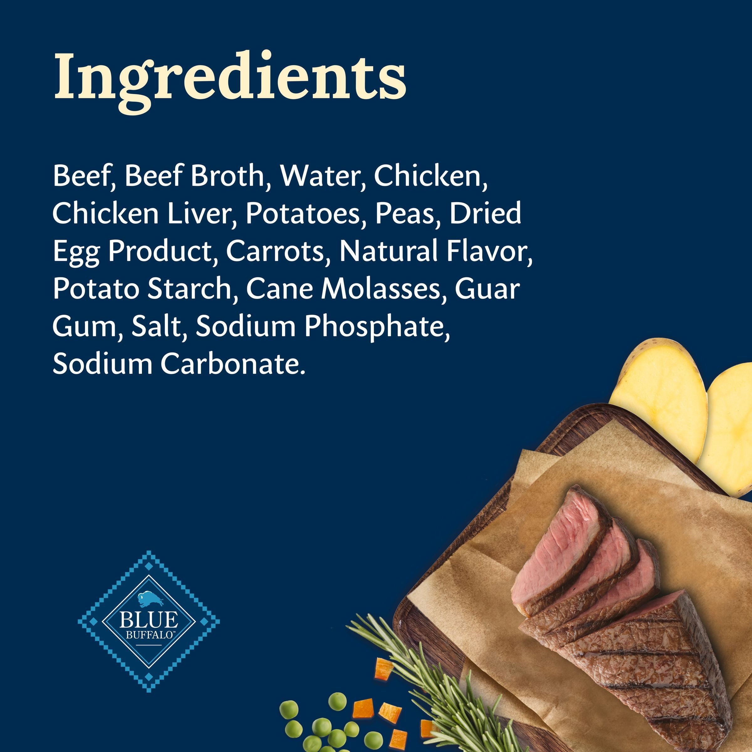 Blue Buffalo Delectables Natural Wet Dog Food Toppers - Hearty Beef, 3-oz Pouch