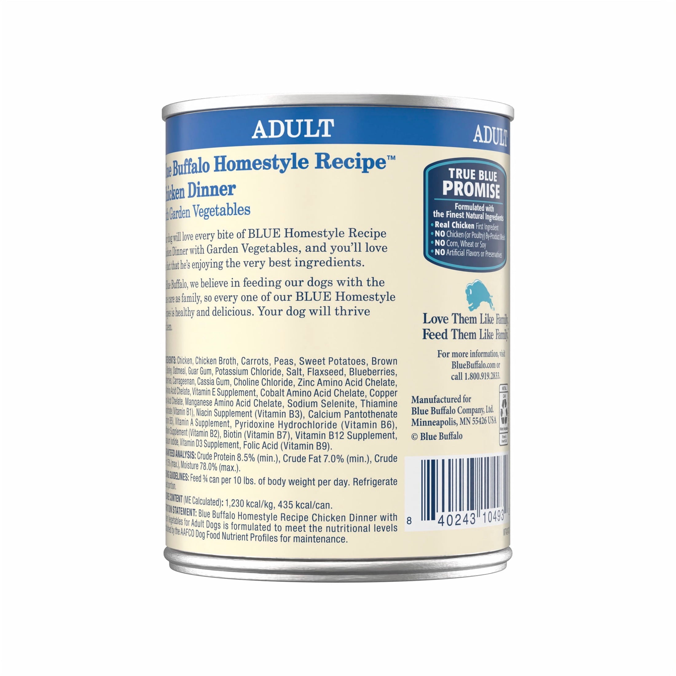 Blue Buffalo Homestyle Recipe Natural Adult Wet Dog Food - Chicken, 12.5oz. Can - 12-Pack