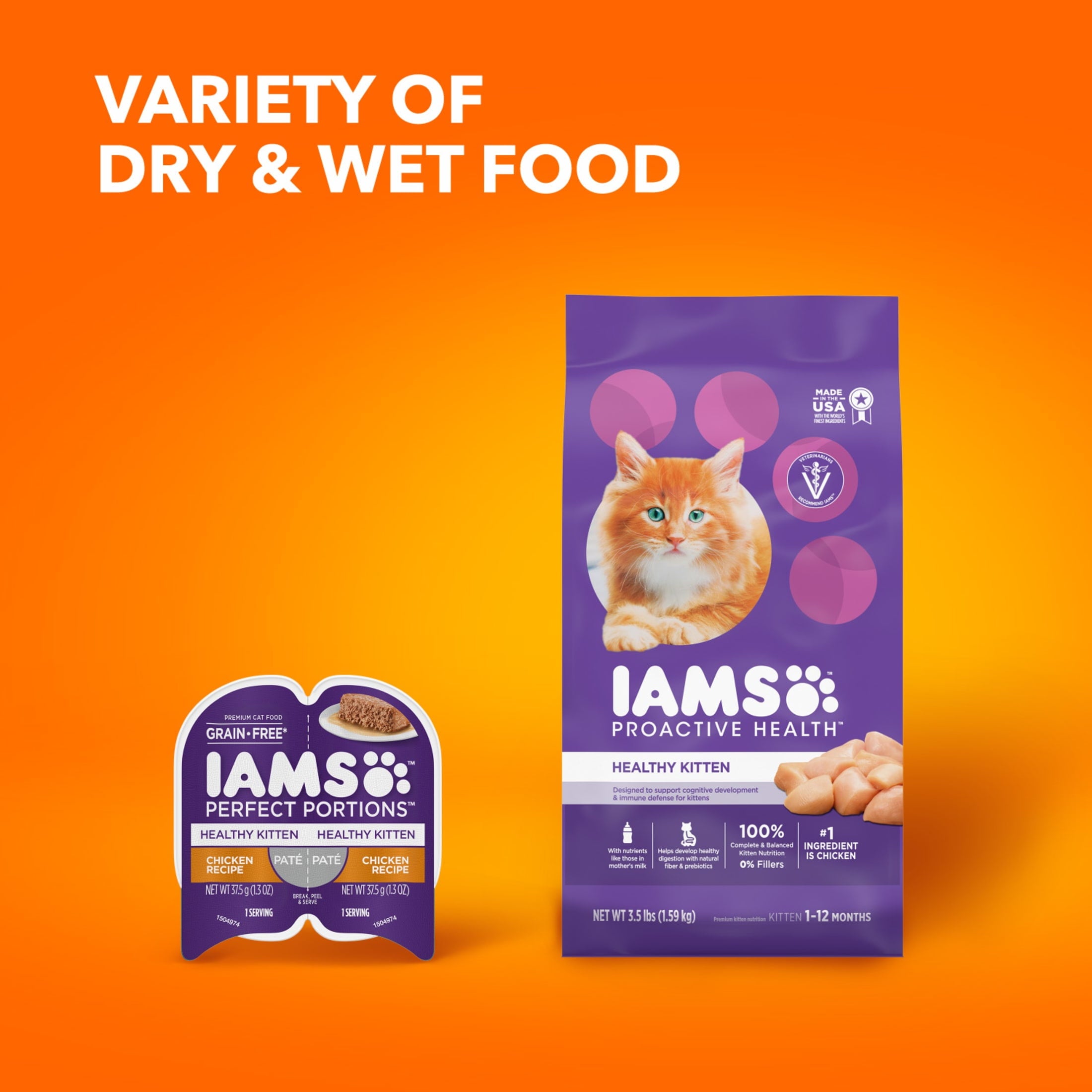 Iams Proactive Health Chicken Dry Cat Food For Kittens - 16 Lb Bag